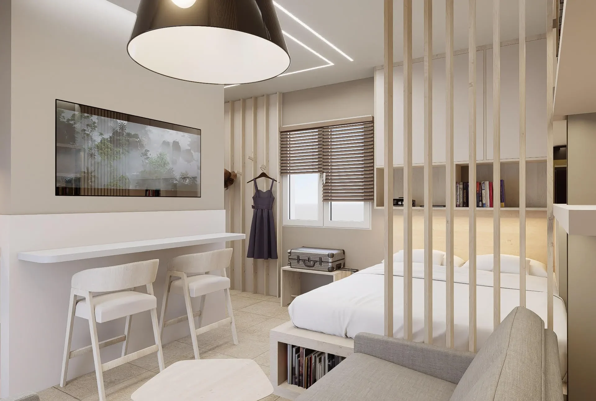 Airbnb στο Κέντρο της Πόλης (Smart Minimal Studio)